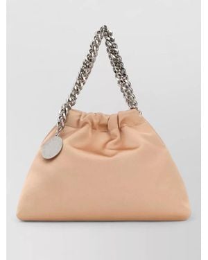 Stella McCartney Falabella Mini Satin Shoulder Bag - Natural