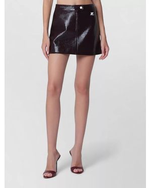 Courreges Vinyl Mini Skirt - Black