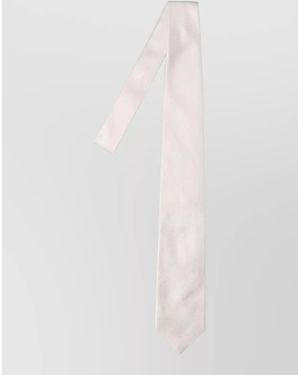 Tom Ford Slim Design Textured Fabric Tie - White