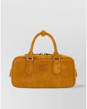 Miu Miu Arcadie Matelassé Leather Shoulder Bag - Metallic