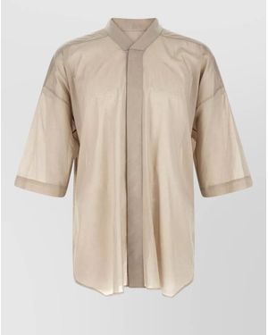 Rick Owens Cotton Jumbo Faun Shirt - Natural