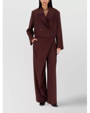 Acne Studios Cropped Wool Blend Jacket - Red