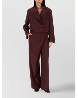 Acne Studios Cropped Wool Blend Jacket - Red