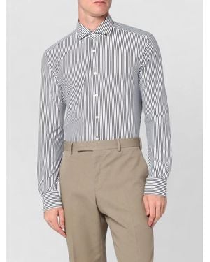 Xacus Shirt Long Sleeves Striped Pattern - Grey