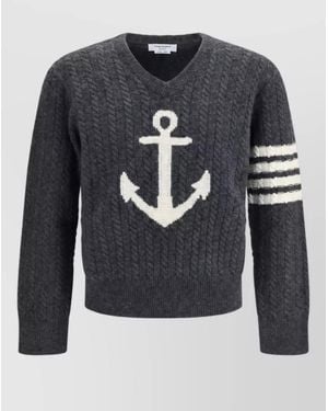 Thom Browne Wool Sweater - Gray