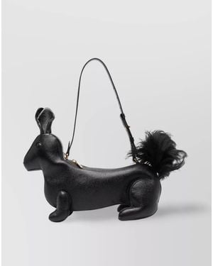 Thom Browne Pebble Grain Leather Rabbit Shoulder Bag - Multicolor