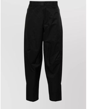Lanvin Cotton-Blend Tapered Biker Trousers - Black
