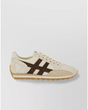 Hogan Leather Low-Top Trainers - Natural