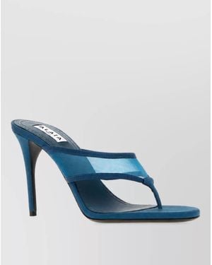 Alaïa Mesh Thong Mules - Blue