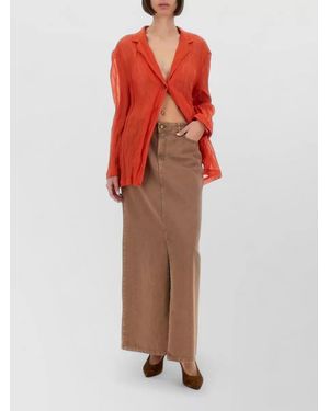 Alysi Wrinkled Shirt Jacket - Red