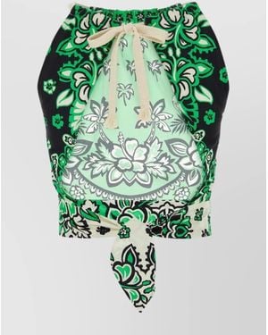 RED Valentino Cotton Bandana Top - Green