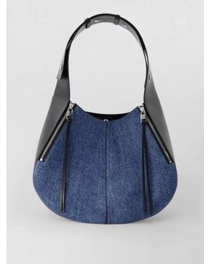 McQueen Skull Hobo Bag Denim Shoulder Style - Blue