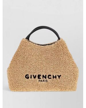 Givenchy Facet Nano Tote Bag Raffia Effect - Metallic