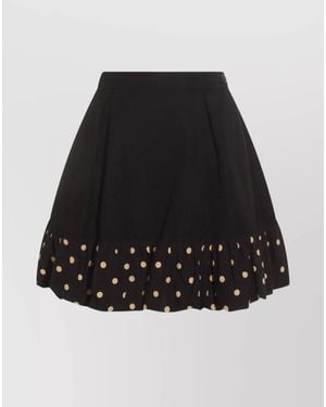Moschino Virgin Wool A-Line Skirt - Black