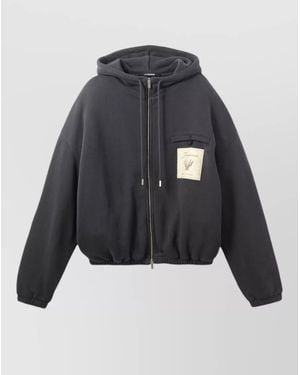 Jacquemus Torneo Hooded Jacket Front Pocket Design - Blue