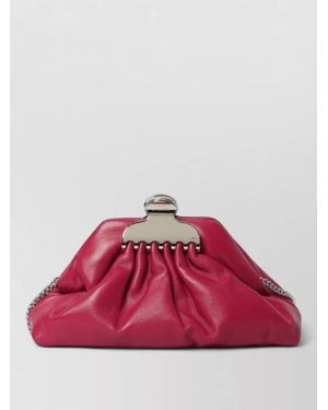 Marc Jacobs Na Lamb Leather Clutch Bag - Red