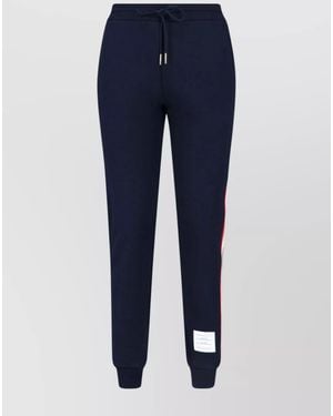Thom Browne Cotton Straight-Leg Track Trousers - Blue