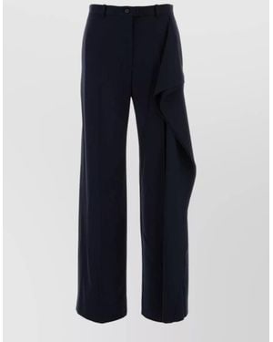 Jil Sander Virgin Wool Tailored Pants - Blue