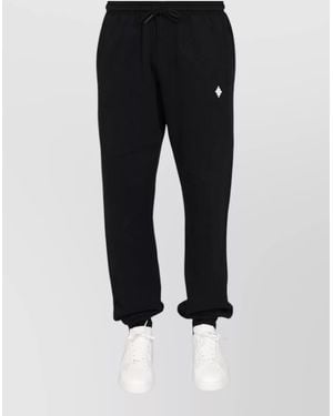Marcelo Burlon Pants Elastic Waistband Back Pocket Side Pockets - Black