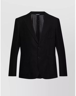 Dolce & Gabbana Tailored Single-Breasted Blazer With Notched Lapels - Black
