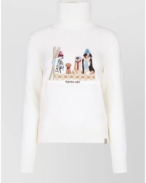 Jacob Cohen Embroidered Dogs Sweatshirt - White