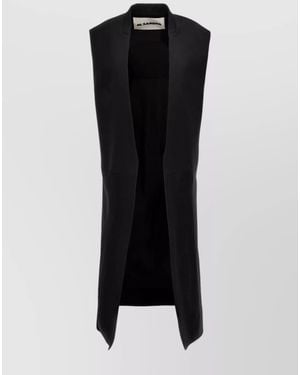 Jil Sander Long Vest - Black