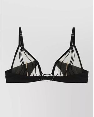 Rick Owens Livy Raw District Triangle Bra Tulle - Black