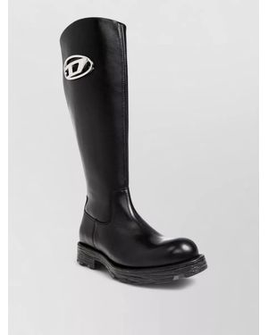 DIESEL Leather Ankle Boots - Black