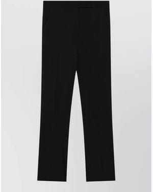 Max Mara Tailored Pants Straight Leg Belt Loops - Black