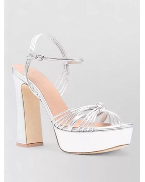 Malone Souliers Lucille Platform Sandal Ankle Strap - White