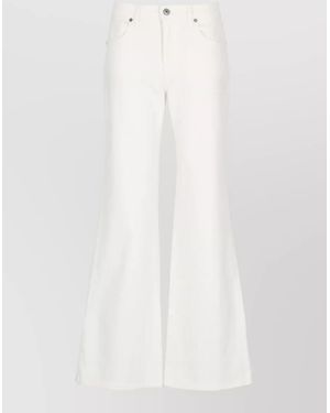 P.A.R.O.S.H. Cotton Wide-Leg Jeans - White