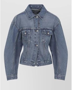 Jacquemus Denim Fitted Jacket - Blue