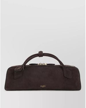 Alaïa Leather Clutch Bag - Brown