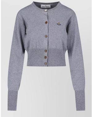 Vivienne Westwood Crew Neck Knit Top Long Sleeves - Blue