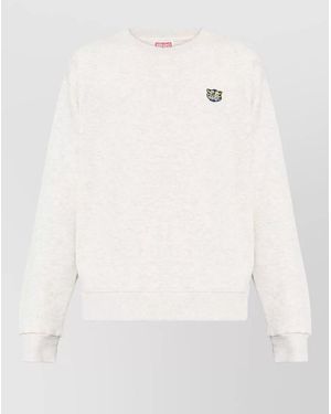 KENZO Cotton Crew Neck Long-Sleeve Sweatshirt - Natural