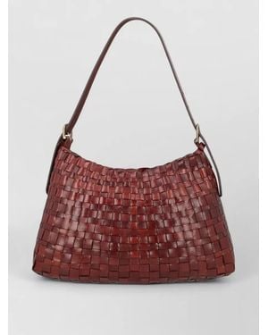 Dragon Diffusion Rectangular Woven Shoulder Bag Single Strap - Red