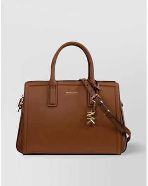 Michael Kors Shoulder Bag Detachable Strap Structured - Brown