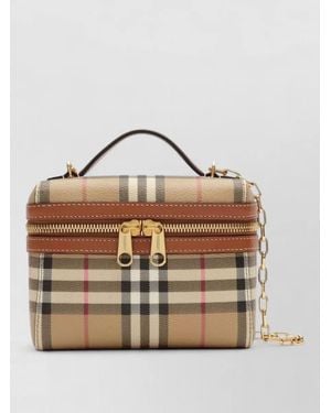 Burberry Check Mini Vanity Coated Canvas Crossbody Bag - Multicolor