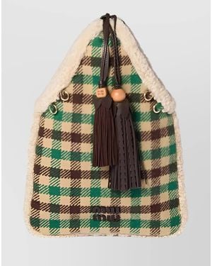 Miu Miu Virgin Wool Tote Bag - Multicolour