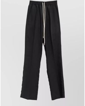 Rick Owens Cotton Drawstring Track Trousers - Black
