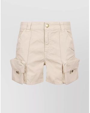 Pinko Cotton Shorts - Natural