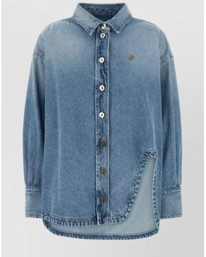 The Attico Denim Oversize Shirt - Blue