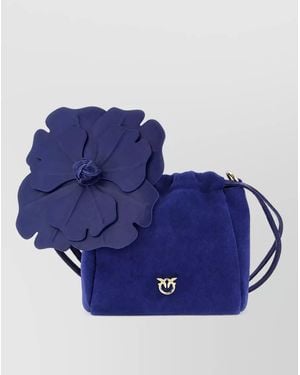 Pinko Na Suede Mini Bag - Blue
