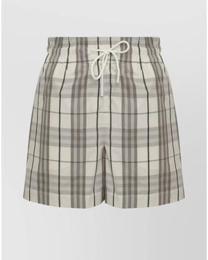 Burberry Embroidered Cotton Shorts - White