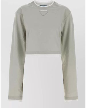 Prada Cotton Sweatshirt - Grey