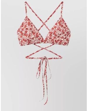 Isabel Marant Strappy Bikini Top Floral Pattern Adjustable - Pink