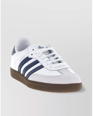 adidas Originals Striped Sneakers With Durable Rubber Sole - White