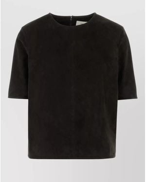 Loulou de Saison Suede T-Shirt - Black