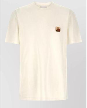 Isabel Marant Cotton Hugo Logo-Embroidered T-Shirt - Natural