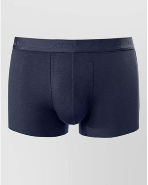 CALIDA Boxer Brief Elastic Waistband Seamless Stretch Fit - Blue